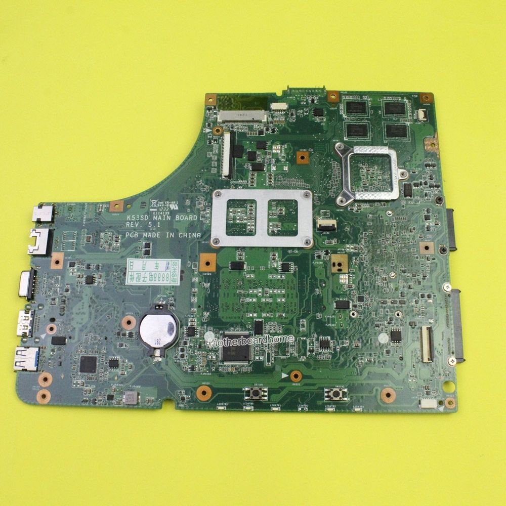 Asus K53SD X53S A53S laptop motherboard 60-N3EMB1300-025 REV 5.1 - zum Schließen ins Bild klicken
